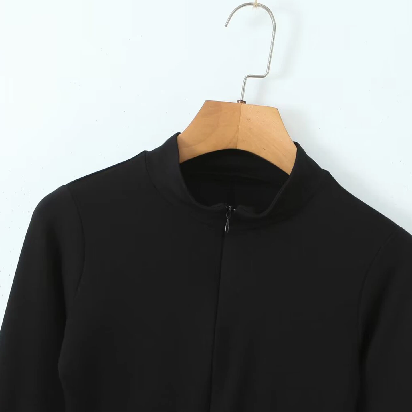 Tuta lunga Sve slim fit Design con cerniera Abbigliamento da donna semplice ma favorable Vita alta Gamba dritta Fibra di poliestere