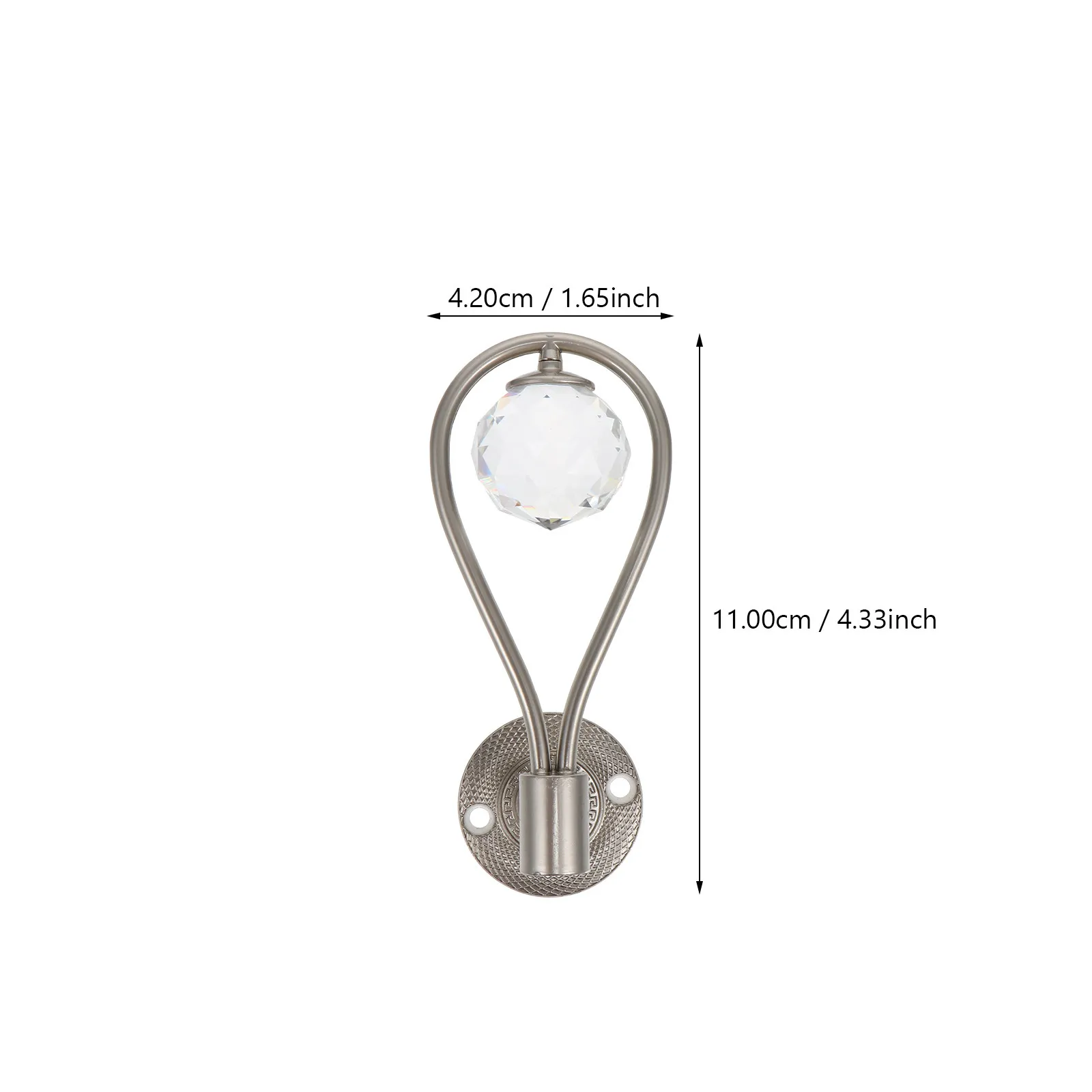 1Pair High Quality Zinc Alloy Crystal Curtain Wall Hooks with Romantic Shine Elegant Shape for Home Hotel Restaurant Curtain