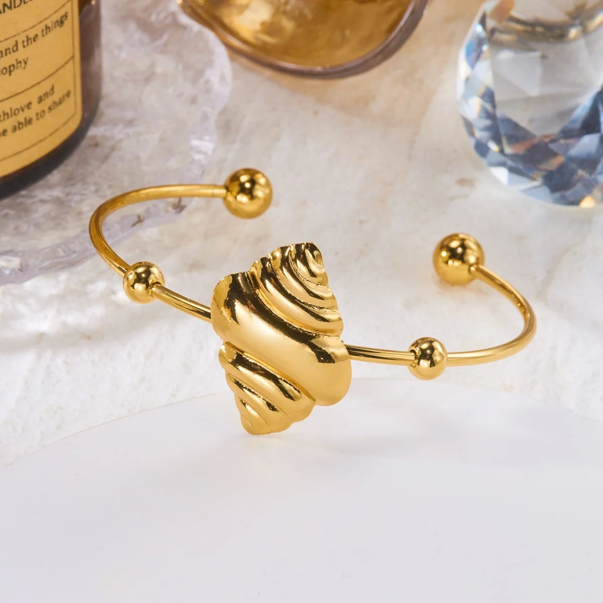 Einfache Edelstahl-Sonnenarmbänder für Damen und Herren, Gänseblümchen-, Muschel-, Spiral-, Oktopus-, Schildkröten-Armreif, Ozean-, Strand-, Urlaubsschmuck – Detail 39