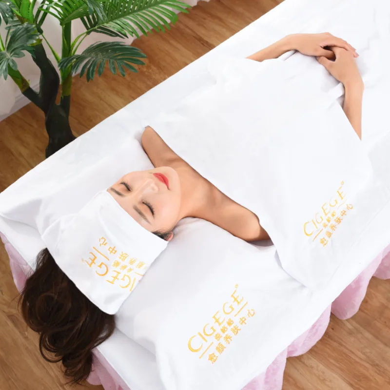 

Custom Logo SPA Dedicated Towels Beauty Salon Towel Set Pattern Personalized Bed Towel for Clinics Aesthetics Cosmetics Nails