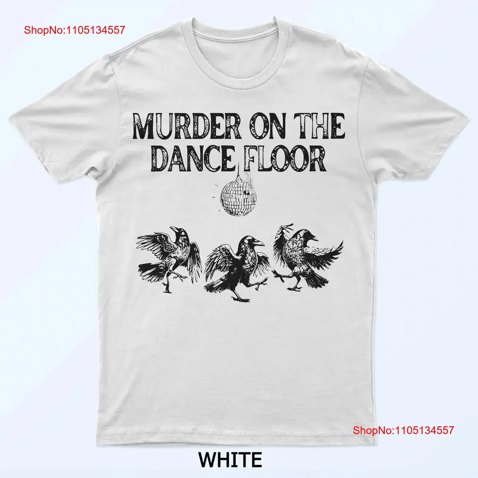 

Футболка Murder On The Dance Floor Funny Crow Dancing Disco, винтажная стираная футболка унисекс, мягкая, универсальная, дышащая, удобная, с графикой