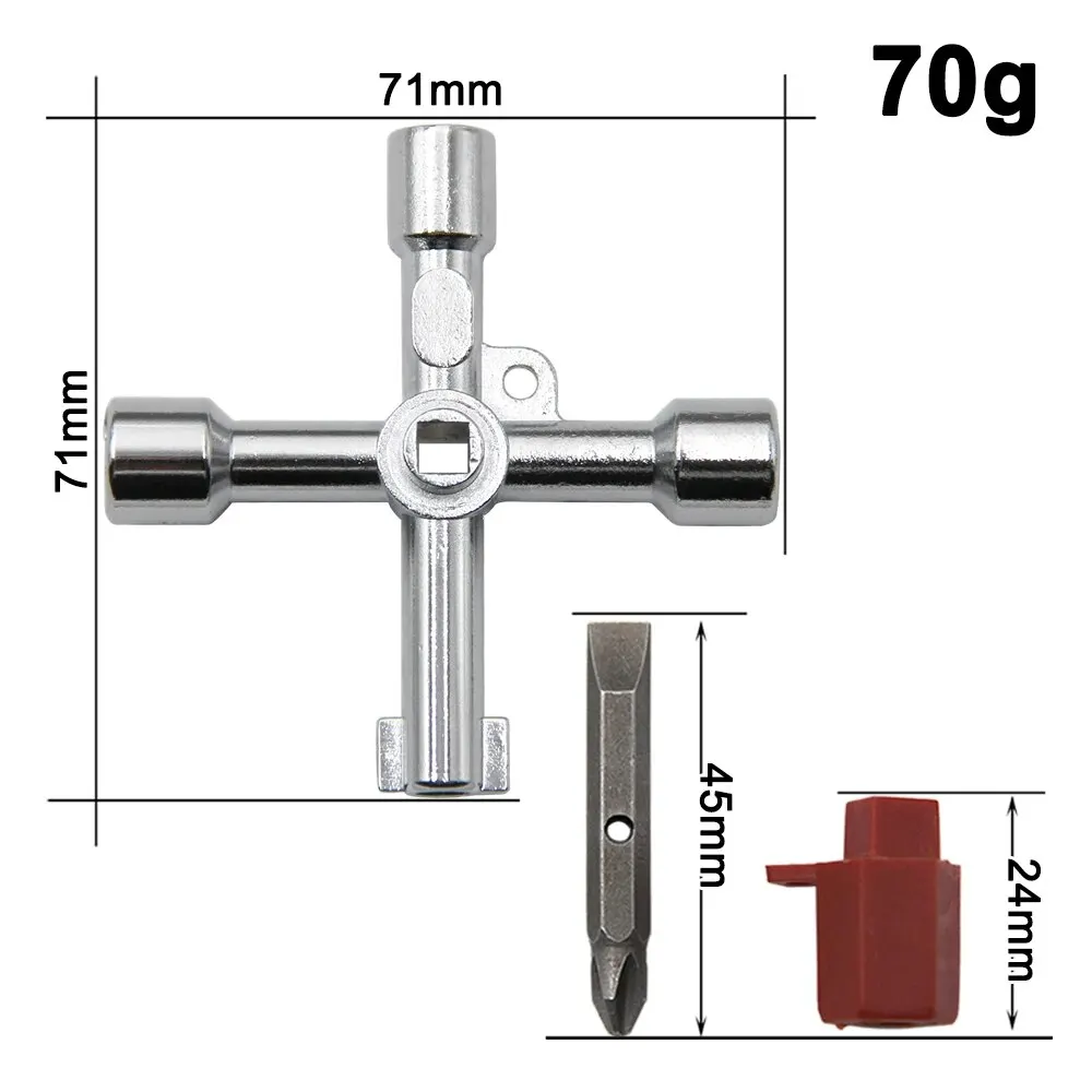 4in 1 klucz srebrny klucz Electrical Elevator Control szafa zawór wewnętrzny trójkąt czworokąt zestaw śrubokrętów