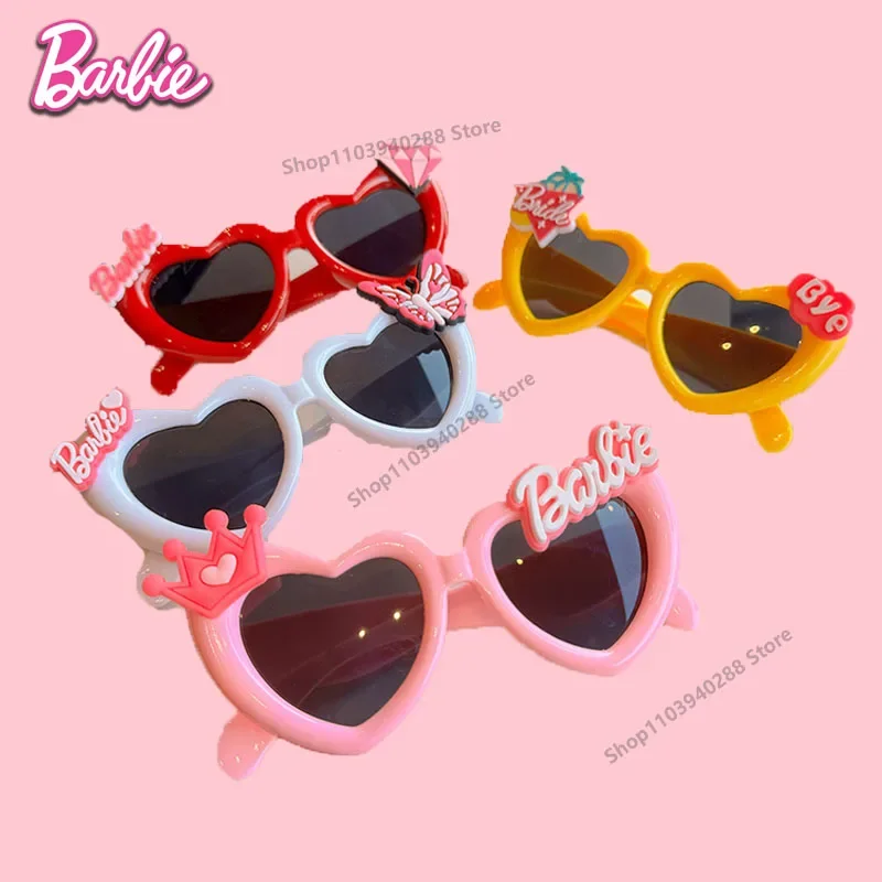 

Barbies Sunglasses Children Girls Kawaii Sweet Anime Cartoon Fashion Kids Birthday Photo Eyeglasses Glasses Decoration Gifts