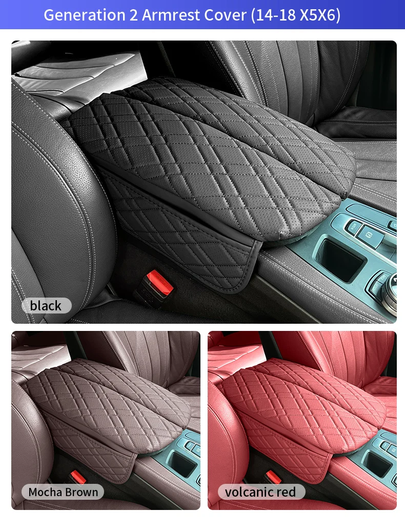 Für BMW G30 G32 6GT F10 G05 G06 G07 G11 G12 X5 G05 X6 G06 X7 G07 Auto Center Konsole Armlehne Schutz Abdeckung Pad Mit Lagerung Tasche – Detail 14
