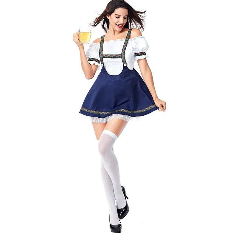 

Adult Women Germany Oktoberfest Beer Girl Dirndl Dress Bavaria Traditional Beer Festival Beer Maid Wench Cosplay Costume