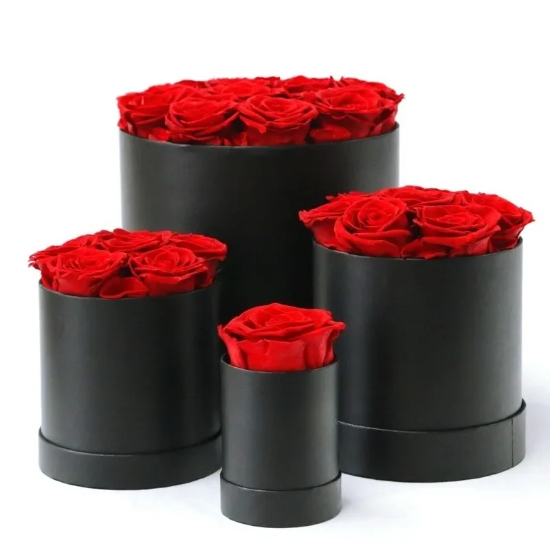 Eternal flower Valentine's Day gift, hug bucket rose box, multi-colored bouquet