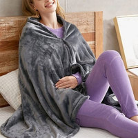 USB Electric Heated Blanket 3 Heating Levels Fleece Heated Blanket Portable Coral Velvet Blanket for Household and Office