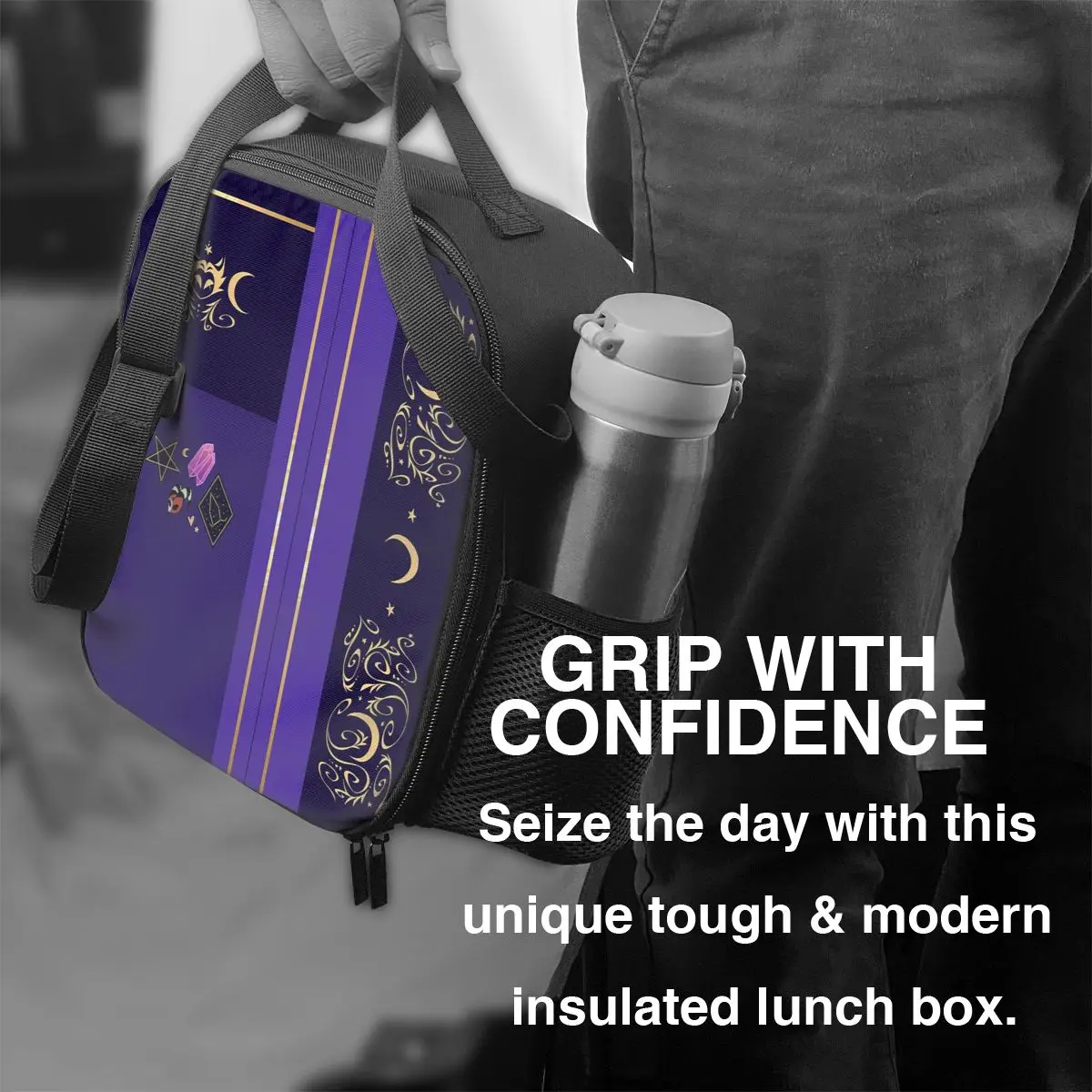 Helluva Boss - حقائب الغداء Stolas معزولة بينتو صندوق مقاوم للماء حقيبة الغداء أكياس نزهة حقيبة حرارية للمرأة طالب المدرسة #5