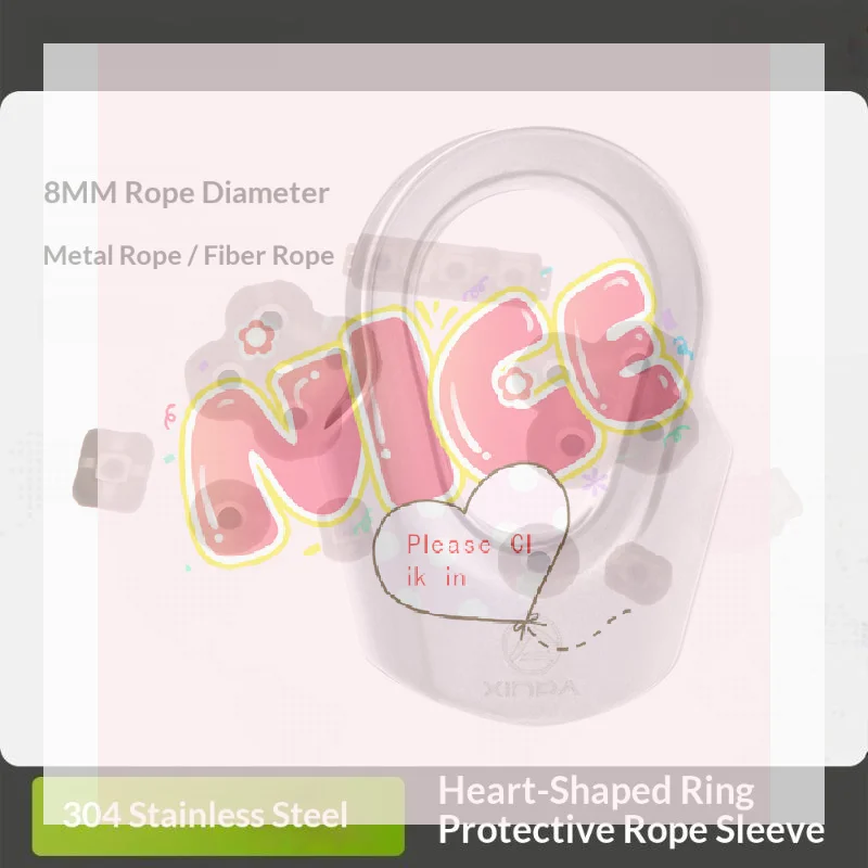 Stainless Steel Cable Thimble Wire Rope Protector Wear Resistant Groove For High Altitude Operation Climbing Rigging Connection