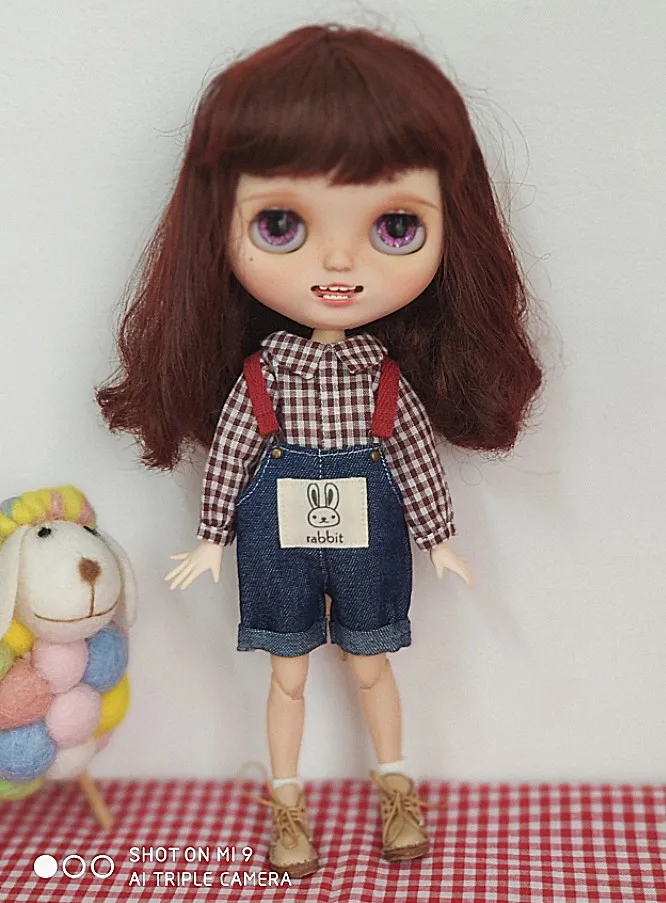 

Одежда Blythe, джинсовые подтяжки, брюки, юбка 1/6 30 см, BJD аниме девушка (подходит для Pullip,Ob24, Licca)710070