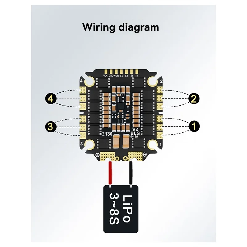 

Well Made-4-IN-1 ESC 32Bit 75A AA08-3075S 3075 V2 AM32 FPV ESC 4-In-1 3-8S Cross-Country ESC