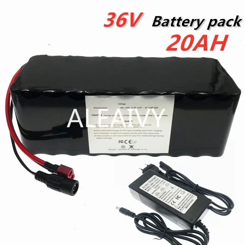 

36V 20Ah Electric bicycle Battery built-in 20A BMS Lithium Battery pack 36 volt 2A Charging E-bike battery + 42V Charger