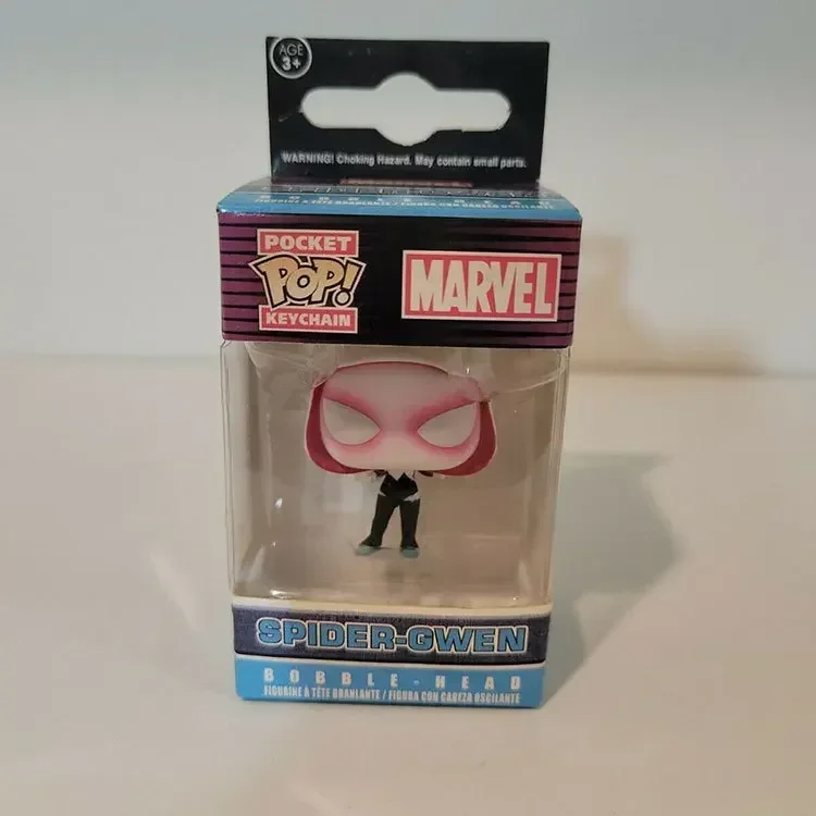 Funko mais recente chegada da série do homem aranha gwen chaveiros thor chaveiro capitão américa figuras de ação brinquedos com caixa