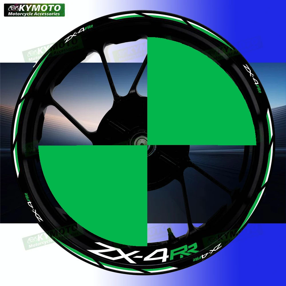 

For ZX-4RR ZX4RR motorcycle accessories 17 inch front and rear wheel stickers fairing modified reflective stickers decoration