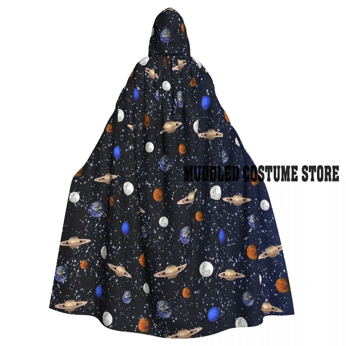 

Solar System Space Planets Universe Long Hooded Cloak Witch Medieval Costume Cosplay Cape HalloweenCoat Adult Unisex