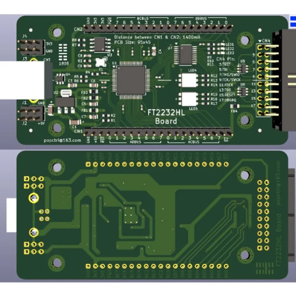 جديد FT2232HL مجلس التنمية FT2232H منفذ USB دعم OpenOCD #3