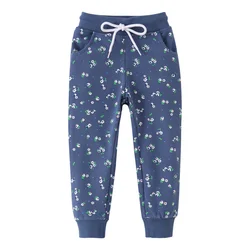 Jumping Meters 2-7T Full Length Boys Girls Sweatpants Floral Drawstring Toddler Kids Trousers  Pants Baby Autumn Spring Pant