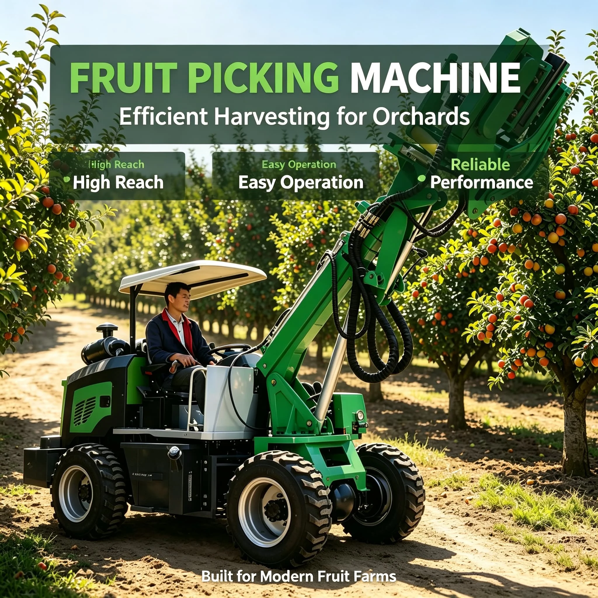Automatic Fruit Tree Shaker with Catch Frame Loader Mounted Olive Harvester for Efficient Orchard Picking Customize