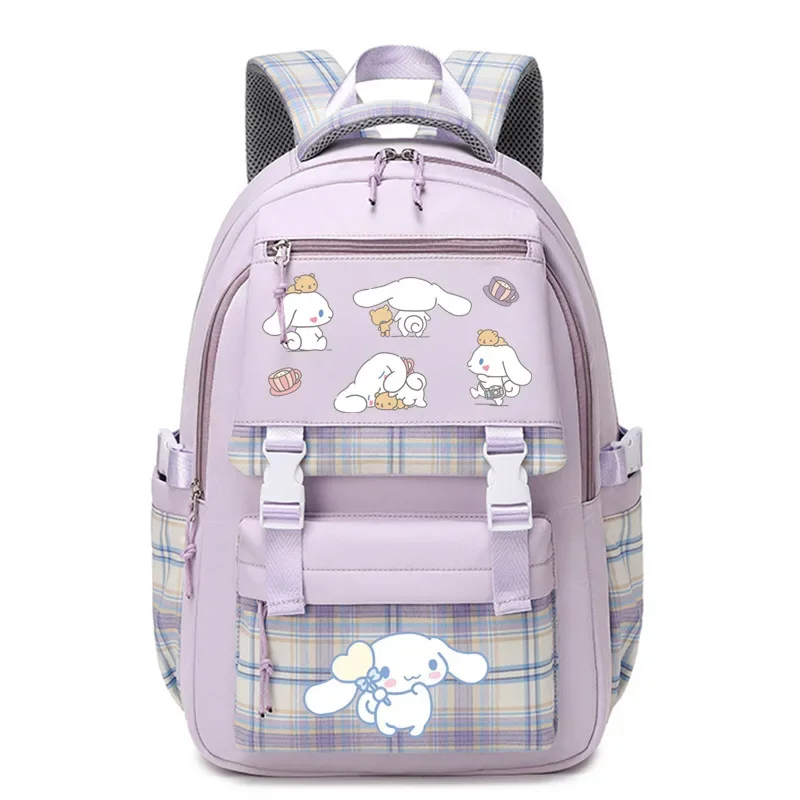 Sanrio Cinnamoroll Bebê Espinha Proteção Schoolbag, Meninas da escola primária Mochila Grande, Anime dos desenhos animados kawaii, Presente impermeável, 2023