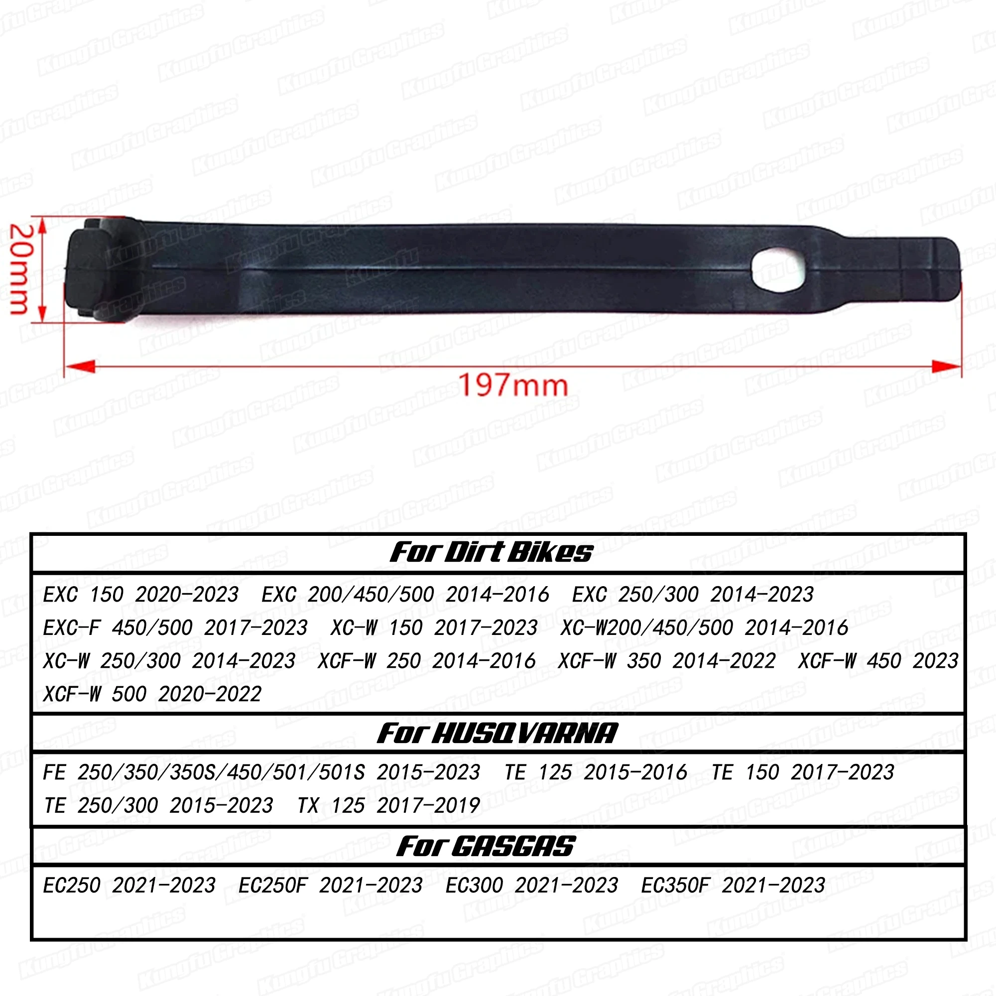 Dirt Bike Headlight Fairing Rubber Straps Mount Fastening Adjustable Tie Belt for EXC XCW 2014-2023 / TE FE 2015-2023 / EC 21-23