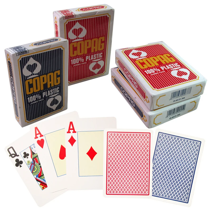 Cartes de poker en plastique de qualité supérieure, cartes à jouer Texas, pocommuniste scellées standard, pocommuniste magiques étanches, collection de cadeaux de poker à gros chiffres