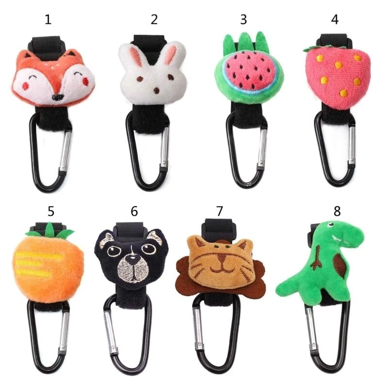 

M76C Multi-style Stroller Hooks for Hanging Stroller Clip Strap Baby Stroller Hooks for Diaper Bags Grocery Shopping Bags