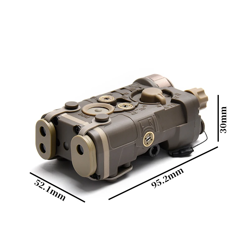 เคสแบตเตอรี่จำลอง Tactical NGAL ทำจากไนลอน สำหรับอุปกรณ์เสริม Airsoft พร้อมราง Picatinny 20 มม. หัวต่อ LA23 ไม่มีฟังก์ชัน PEQ15 PEQ DBAL