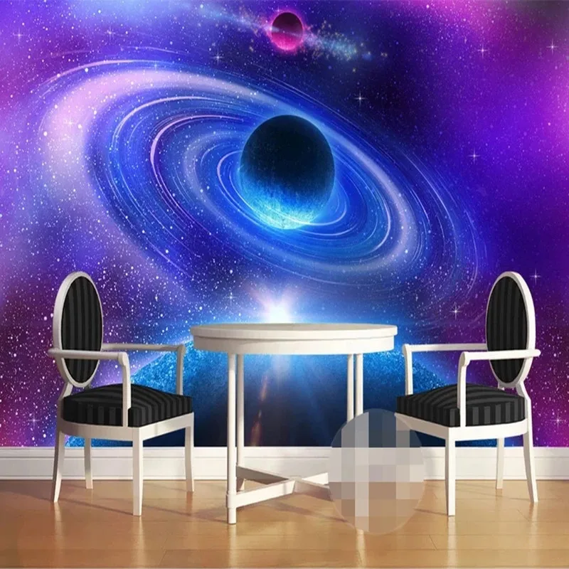 

Custom 3D WallPaper for Living Room Modern Space Moon Universe Photo Bedroom Wall Papers Home Decor Tv Sofa Background Murals