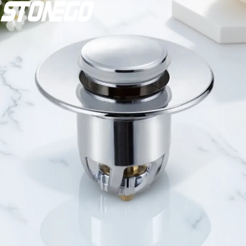 

Universal Stainless Steel Sink Drain Filter Core Push Type Converter Bathroom Sink Drain Pipe Fittings