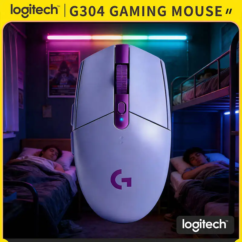 

Logitech G304 Wireless Gaming Mouse LIGHTSPEED Tech 12000 DPI HERO Sensor 1ms Response 9-Month Battery Universal Compatibility