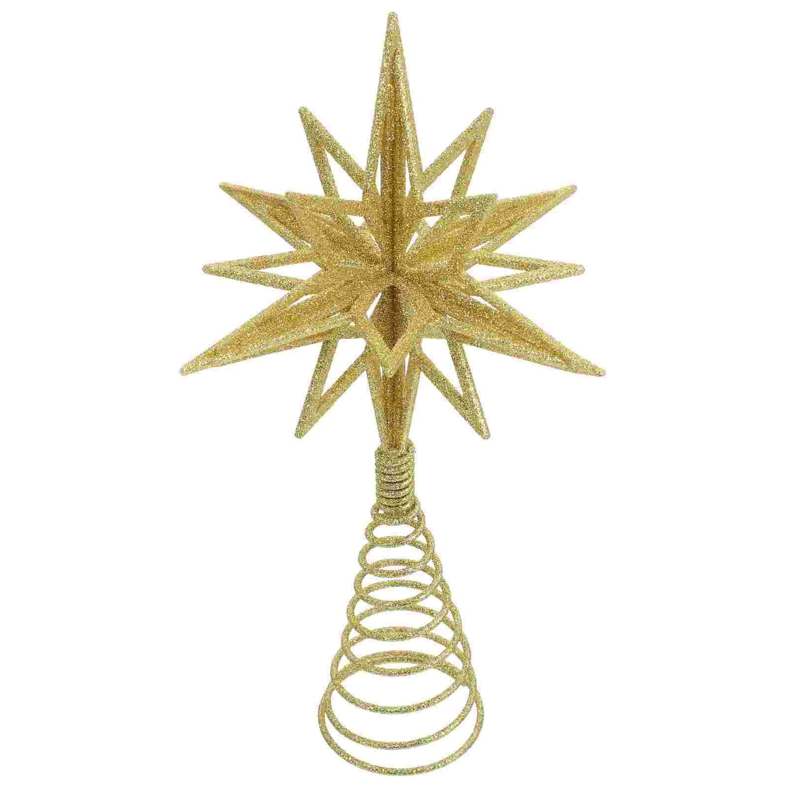 

Christmas Tree Top Star Topper Tabletop Sweater Adornment Iron Decorations Treetop Lantern