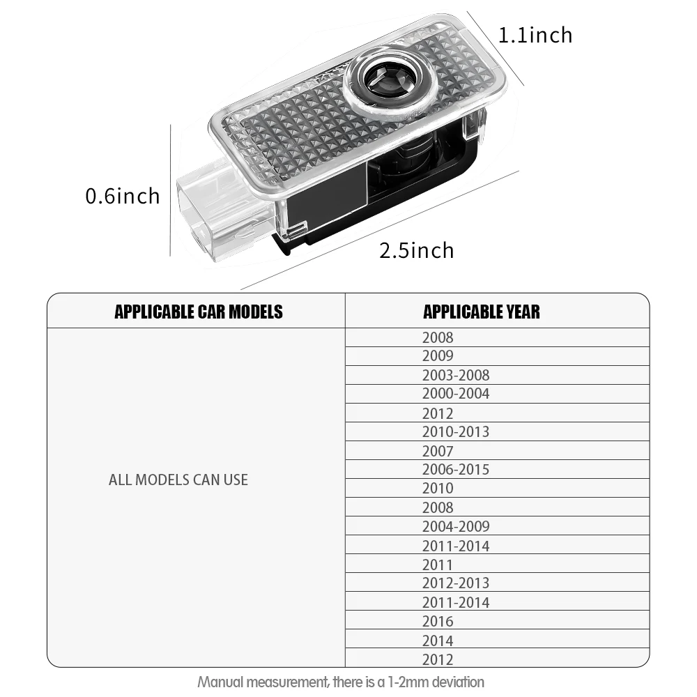 2Pcs Car Door Welcome Light HD Laser Projector Lamp Auto Accessories For Audi Q3 Q5 Q7 A8L A3 A4L A5 A7 A6L RS Sline Quattro S3