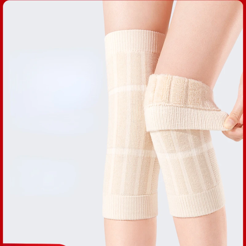 Japanese autumn and winter silk knee protector to keep old cold leg joints warm; ladies' velvet thickened winter protector