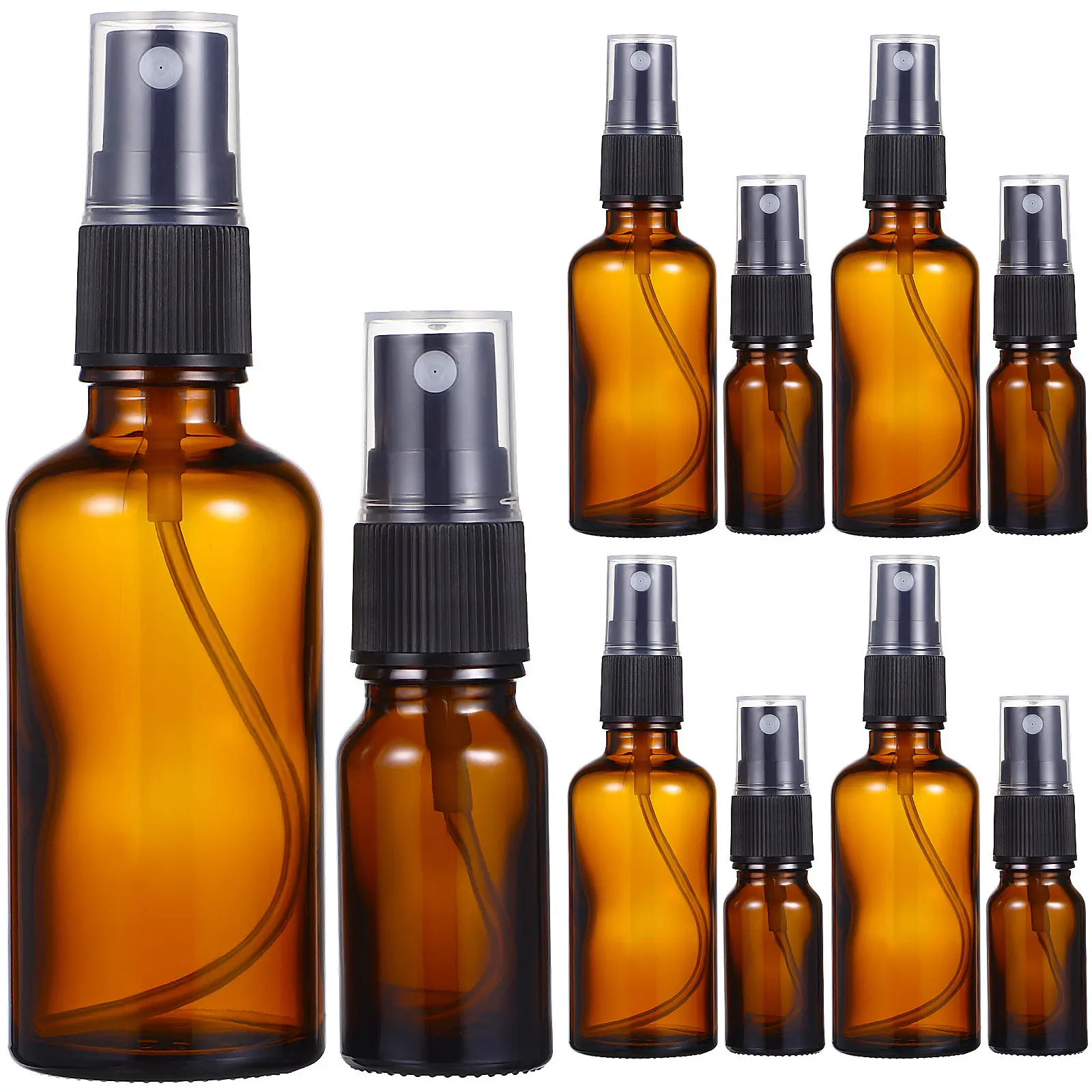 10pcs Reusable Glass Spray Bottles for Perfume, Essential Oil & Face Mist – Travel Skincare Refillable Containers