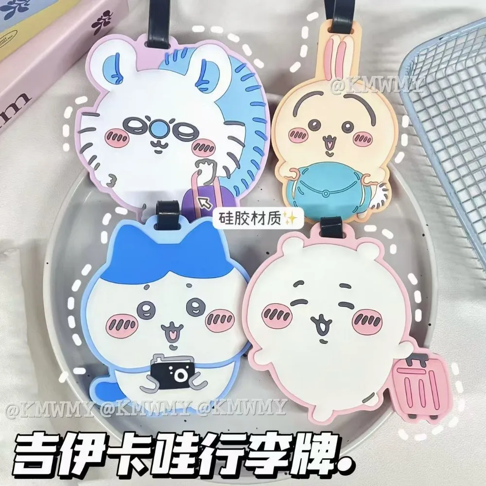 Chiikawa Luggage Tag Waterproof Travel Suitcase Portable ID Tag Anti-lost Luggage Hanging Tag Travel Baggage Identification Tags