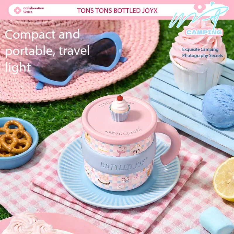 Vacuum Flasks & Thermoses Creative gift Wang Yibo same style official bottledjoy ton ton bucket fashion coffee cup cute mug cup