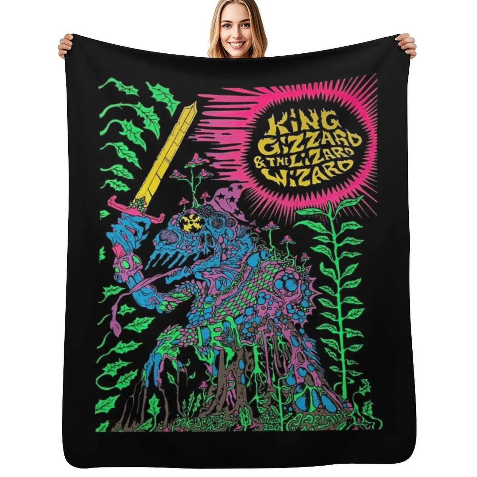 

King Gizzard & the Lizard Wizard Throw Blanket Furrys Luxury Brand Thermal cosplay anime Blankets