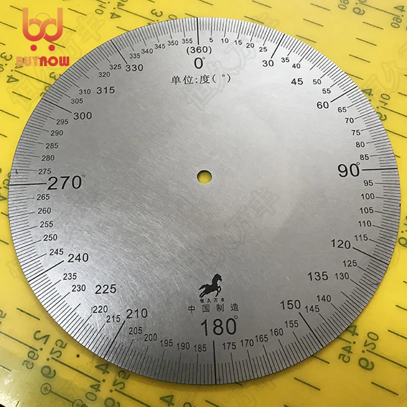 Diameter 160mm, Inner Hole 6mm,Thickness 2mm Industrial Measuring Disc Stainless Steel Angle Disc Mechanical Fittings