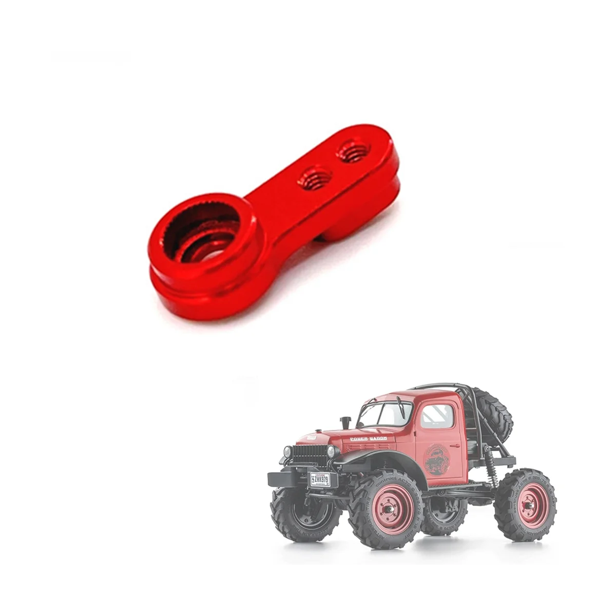 Metal Servo Arm Servo Horn for FMS FCX24 1/24 RC Crawler Car Upgrade Parts Spare Accessories,Red