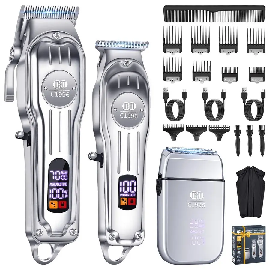 

Мужские машинки для стрижки волос и триммеры, профессиональные беспроводные парикмахерские машинки для стрижки волос, комплект электробритв, бритвы для бороды