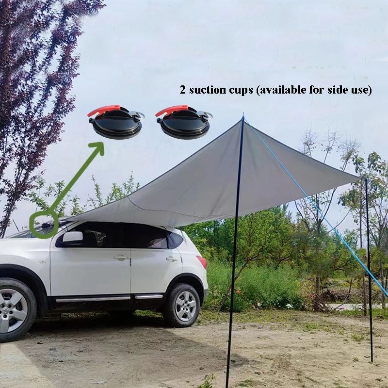 Rear Trunk Extension Canopy Rainproof and Sunscreen Self Driving Multi-fuction Tourist Outdoor Camping Roof Top BBQ Family Tarp