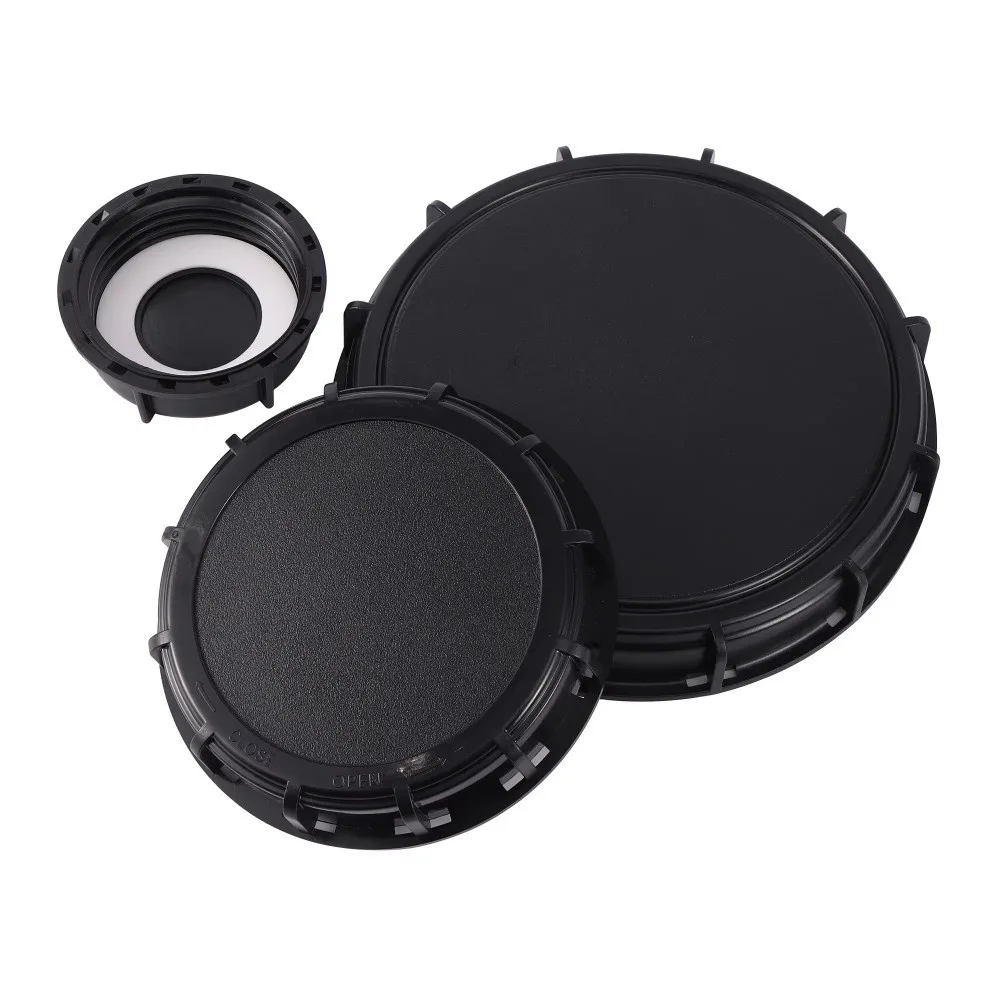 Plastic IBC Tote Cap Vented Cap Dual-Port Bulk Container Cap Industrial Container Parts Threaded Structure Chemical Drum Cap