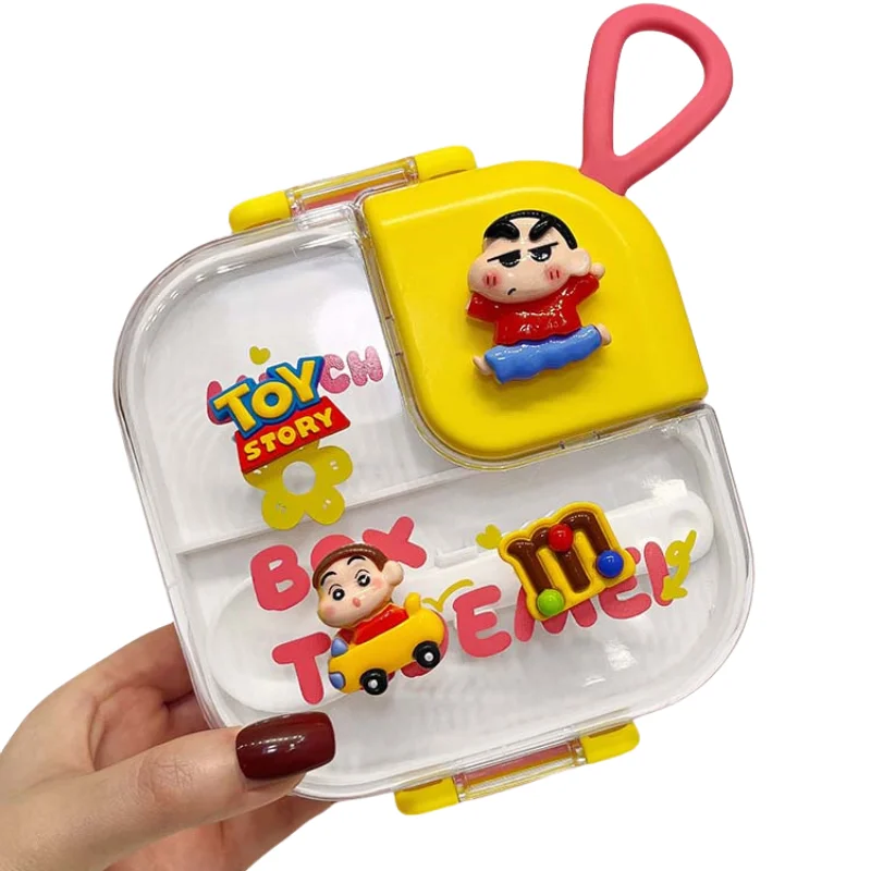 Crayon Shin-Chan Anime periferiche per bambini in acciaio inox Lunch Box microonde portatile e simpatico cartone animato Lunch Box regalo per