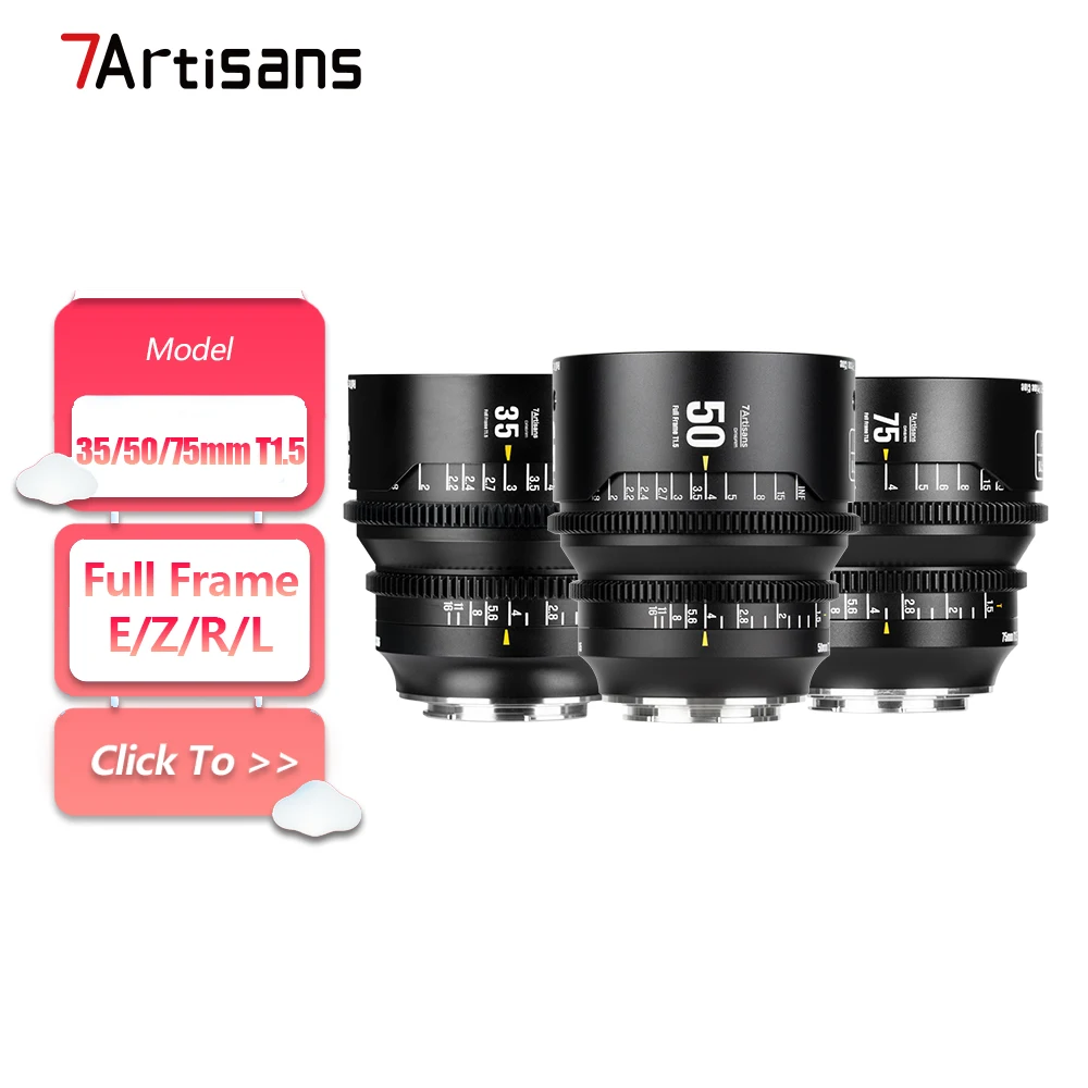 7artisans 35/50/75mm T1.5 フルフレーム DREAM カメラ シネレンズ (ハマニティズ写真撮影用) ソニーFE、キヤノンRF、ニコンZ、Lマウント対応