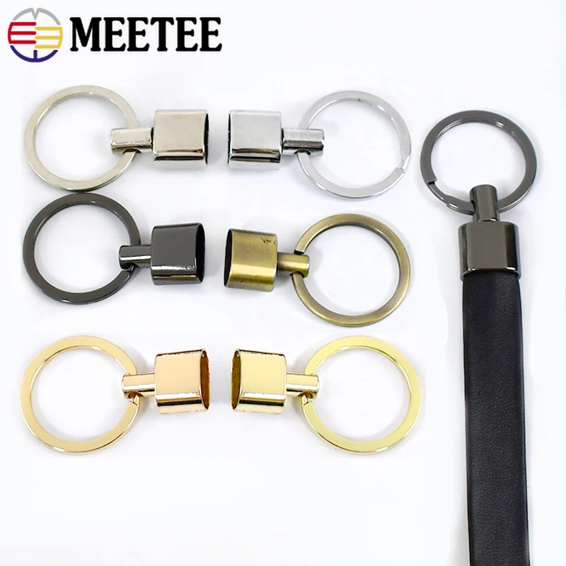 2/4/10Pcs Meetee 14mm Metal O Ring Buckles Keychain Hook Clasp Bags Sides Clip Buckle Belt Safety Strap DIY Hardware Accessories