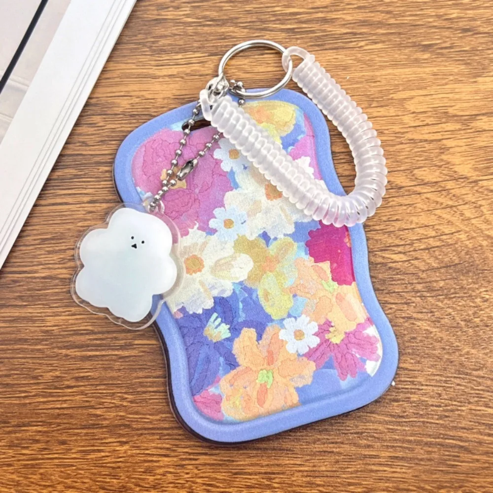 New Keychain Bus Card Case Transparent Photo Sleeves Photocard Holder Card Protector Transparent Card Holder Bus Card Storage