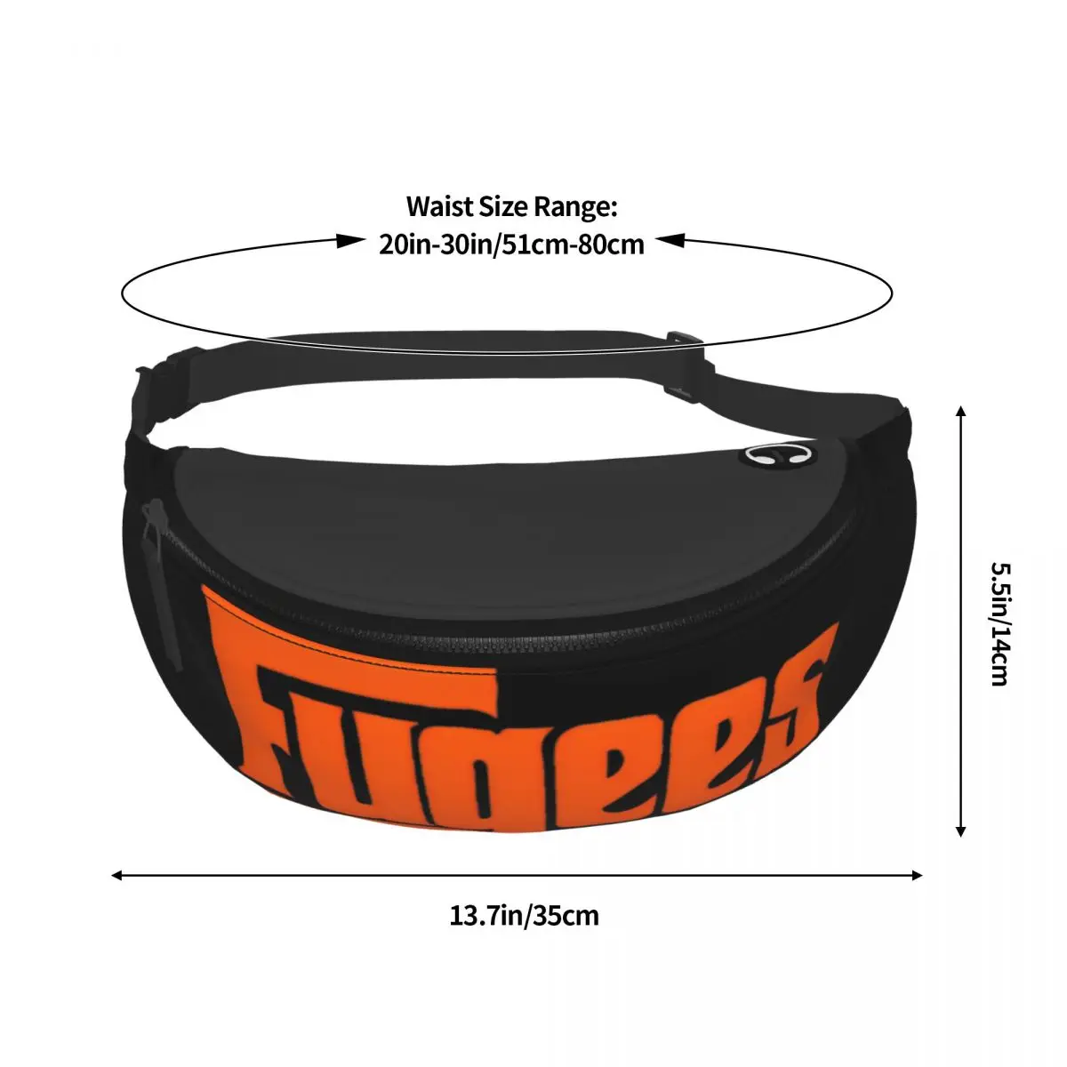 Old School Drawing Waist Bag Accessories Men Women Trend The Fugees 90s Hip Hop Music Strap Bag