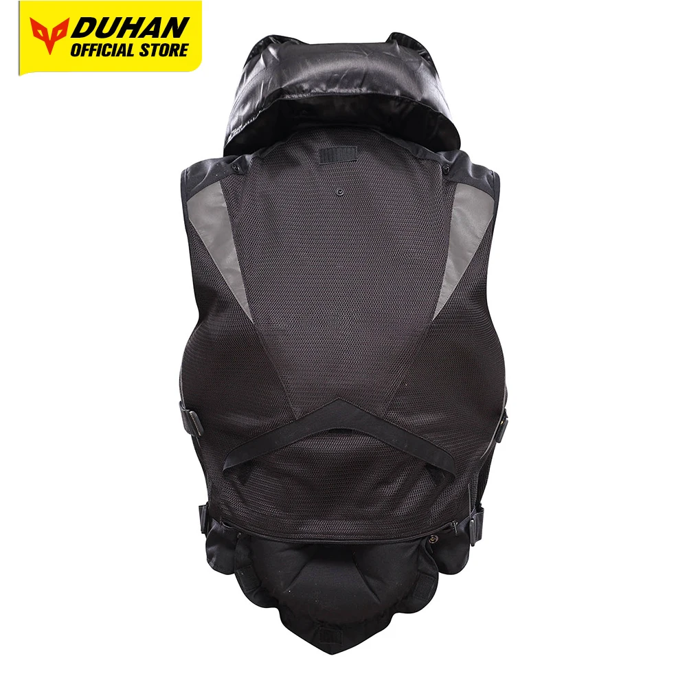 DUHAN gilet Airbag moto quattro stagioni giacca Motocross riflettente materiale a rete gilet Airbag protezione posteriore incorporata Equip