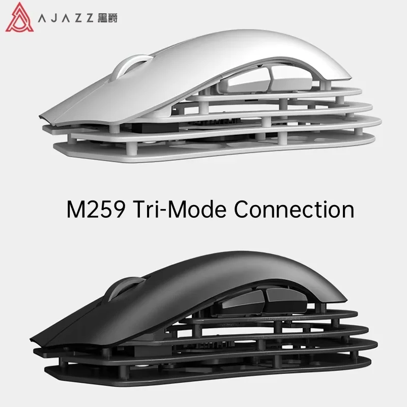 

Беспроводная Bluetooth-мышь Ajazz M259, 2,4 г, USB-легкая игровая мышь с тремя режимами Paw3395 8k для ноутбука, ПК, офиса