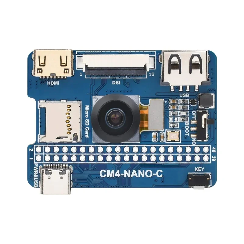 Base Board (C) Raspberry Pi Compute Module 4, Same Size As CM4, Onboard 8MP Camera USB 2.0 Type A Port